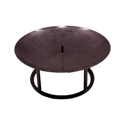 China Home Decoration Mini Metal Circular Iron Tea Single Pan Candlestick Holder Light for sale