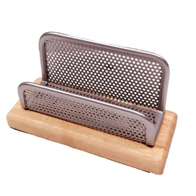 China Modern Office Stationery Metal Mesh Business Card Name Card Holder for sale