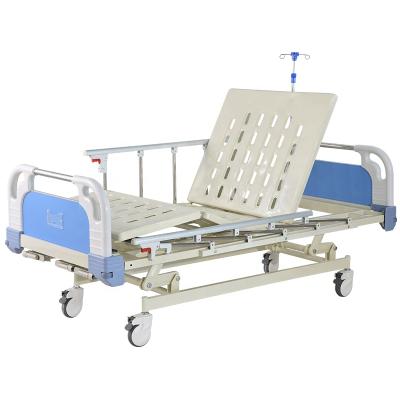 China Good Prices Best Seller Metal Hospital Furniture Manufacturers 2 Functions Two Cranks Manual Hospital Bed for sale