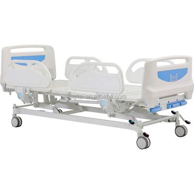 China Manufacturers Good Prices Best Seller Metal Hospital Furniture 3 Functions Three Cranks Manual Hospital Bed for sale