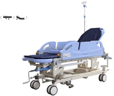 China Metal Hospital Emergency Stretcher Patient Stretcher Trolley For Patient Transport for sale