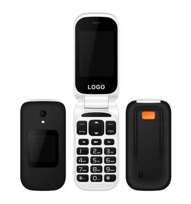 China Build in Flash Model C300G 2G GSM Basic Custom Dual-screen China Keypad Top Feature Flip Mobile Phone With Camera for sale