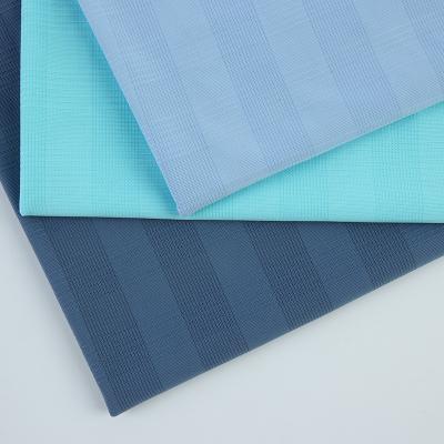 China Stretch 85% Nylon + 15% Spandex T-shirt Fabric Manufacturers Wholesale, Textured Blue Stripe Striped T-shirt Fabric Material for sale