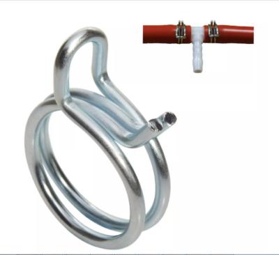 China Cylinder Factory Price Good Quality Steel Wire Double Wire Spring Clamp Or Hose Collar for sale