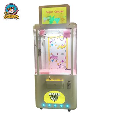 China Colorful Coin Operated Super Crane Catcher LED Changing Crazy Toy Selling Gift Claw Crane Game Machine for sale