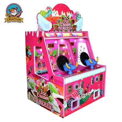 China LED Light with Professional Indoor Ice Cream Paradise Machine Music Kids Game Ticket Redemption Arcade Game Ball Shooting for sale