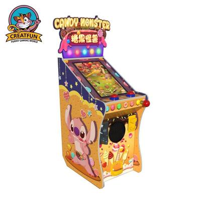 China LED Light With Music Arcade Ticket Redemption Hot Candy Monster Coin Operated Pinball Game Machine For Kids for sale