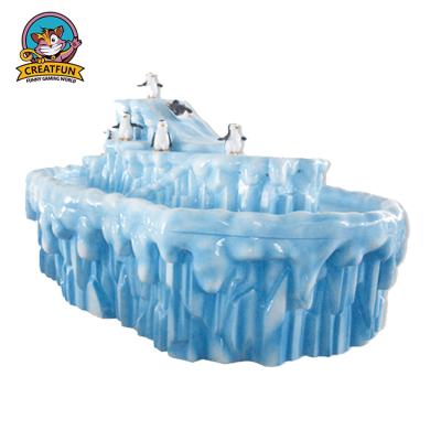 China Amusement park new amusement magic art sand table FRP iceberg shape sand game table for sale