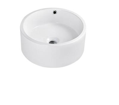 China Durable High Quality Ceramic Finish Fashion Bathroom Sink Square White Wash Basin for sale