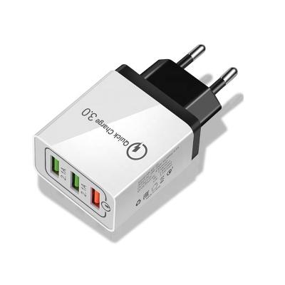 China Mobile Phone 3USB Output 18W Quick Charge Electric QC 3.0 Multi-port Travel Charger Port Quick Charger for sale