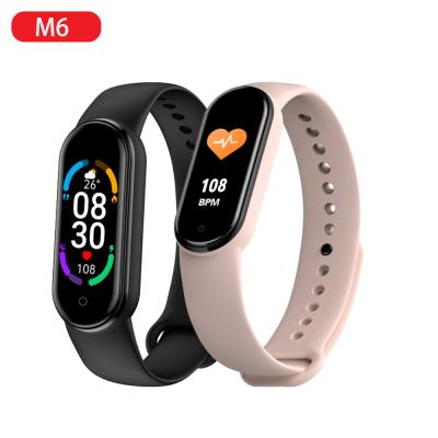 China Newest 2021 Wifi Wristband M4/M5/M6 Smart Watch Fitness Tracker HeartRate BP Monitor Screen IP67 Waterproof For Mobile Phone 5 Colors for sale