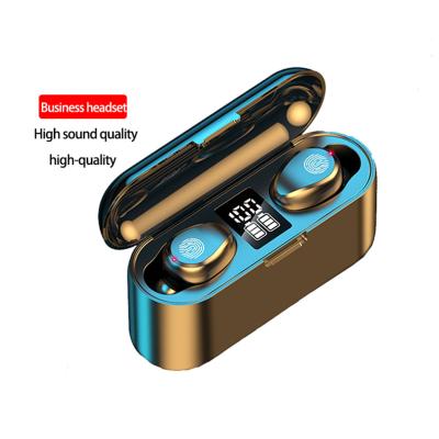 China Wireless Touch Mini Earbuds Stereo Bass Headset In-Ear TWS F9 Earphone Sports Earphone With Charging Case 2000mAh Power Bank for sale