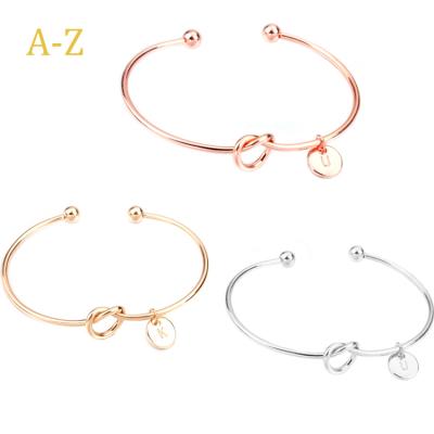 China Bridesmaid Bracelets DIY Bracelets New Gold Silver Plated 26 Letters To Tie Beautiful Initial Heart Bracelets Bracelets For Women for sale