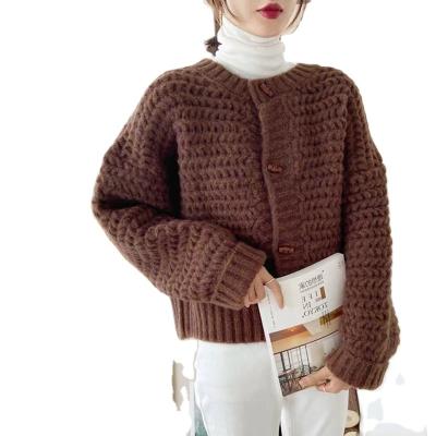 China OEM & ODM Anti-Shrink Custom Women Sweater Knitwear Ladies Knit Winter Long Sleeve Women Cardigan Knitted Sweaters for sale