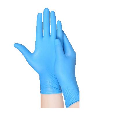 China Hospital/Lab/Wholesale Disposable CE Nitrile Gloves Light Industry Non Sterile Powder Defensive Stance Nitrile Gloves for sale