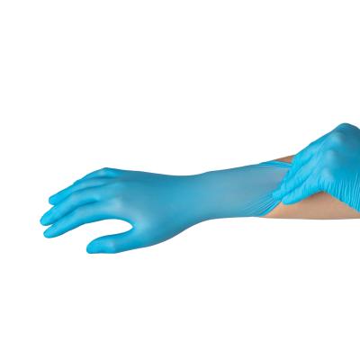 China Hospital/Lab/2021 CE Blue Black Medical Exam Nitrile Gloves Water Proof Disposable Nitrile Gloves Light Industry for sale