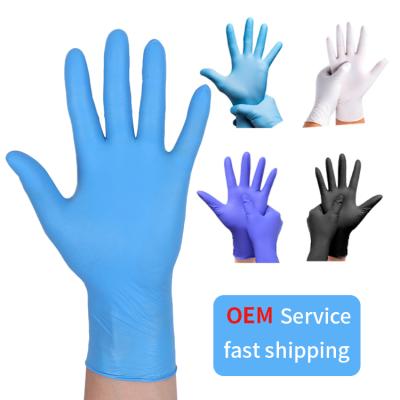 China 100pcs Medical Blue Powder Free Disposable Examination Gloves for Hospital/Laboratory/Light Industry/Household ASTM-D6319 for sale