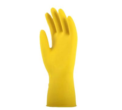 China Jiali Gloves OEM Household Latex Yellow Cleaning Gloves For Kitchen, Gardening Cleaning for sale