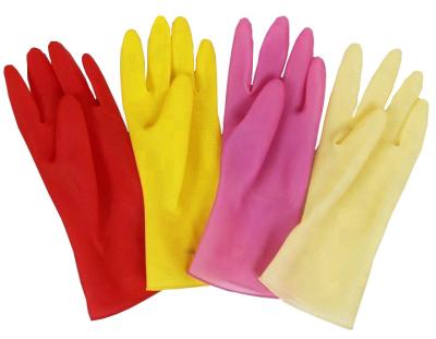 China Dish Washing Latex Household Gloves Kitchen Cleaning Gardening Rubber Gloves for sale