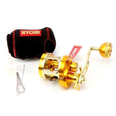 China RYOBI VARIUS Straight Slow Building Max Drag 15KG Metal Fishing Reels Saltwater Fishing Reel Trolling Game Large Fishing Tackle Reel for sale