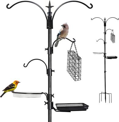 China Sustainable Original Factory  Pet Birder Feeder kit Stand  91 inch  with 6-hook Bird feeding Station for outside Wild Birds for sale