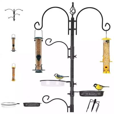 China Sustainable Factory Metal  Bird Feeding Station Kit 92 inch Wild Bird Feeder Hanging Kit Bird feeder pole for sale