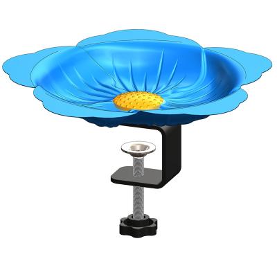 China Sustainable Bird Bath Tray Amazon Hot selling water feeder tray Wind proof Deck mounted for sale