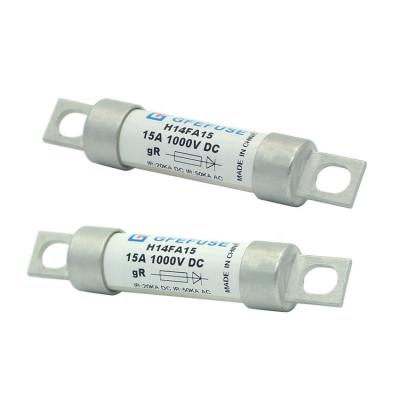 China Cylindrical PDU Branch Automotive Protection 14x51mm With Bolt Fixing 10A 15A 16A 20A 25A 32A 40A 50A 1000V EV FUSE for sale