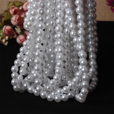 China High Quality Garment Accessories Plastic ABS Beads 4mm-30mm White Pearl Beads With Hole For DIY Bead for sale