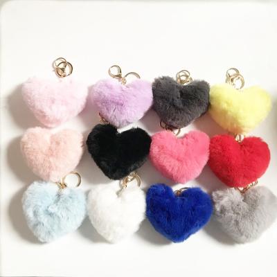 China Promotion fashionable simple exquisite furball key chain for lip gloss for sale