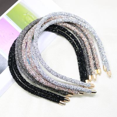 China Handmade Crystal Beaded Hair Band 2020 Daily Life Fashion Headwear Girl Women Hair Accessories Headwear Pearl Flower Headband for sale