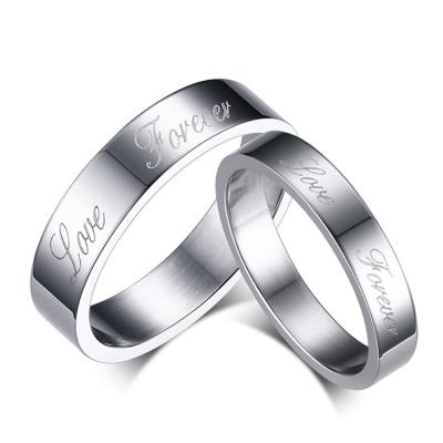 China FASHIONABLE Sample Design Custom Stainless Steel Couple Rings For Men Women for sale