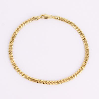 China Other real 18K gold plated and simple chain anklet cuban link anklet for sale