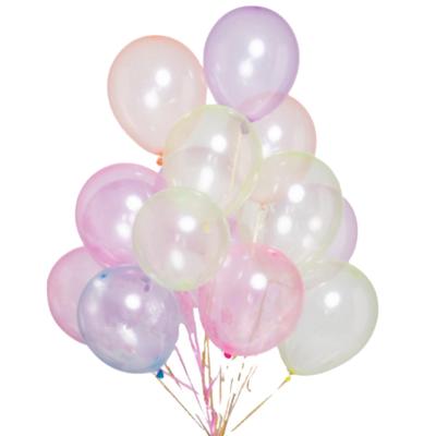 China New Type Eco-friendly Disposable 100pcs Wedding Birthday Party Decoration Crystal Latex Balloon 12inch for sale