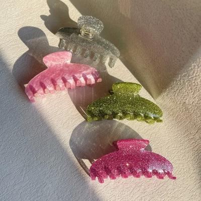 China Fashion Van Daisy Pink Green Acrylic Hair Claw Clip Large Barrette Bathing Ponytail Hairpin Hair Clamps for Women Girls Hair Accessories for sale