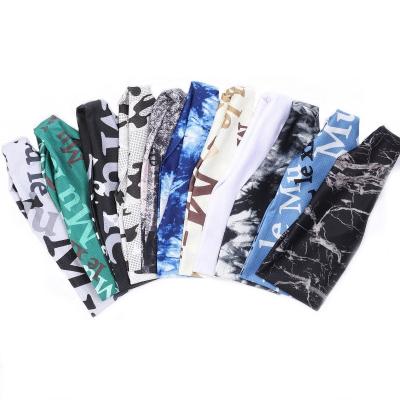 China Custom Logo New Arrival Yoga Headband Fashion Environmentally Friendly Sweat-absorbent Multicolor Elastic High Headbands Sports for sale