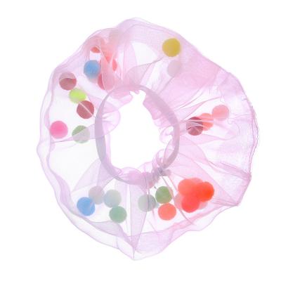 China Wholesale New Arrival Environmentally Friendly Breathable Elastic Hair Bands Hair Accessories Elastic Circle Hair Ball Color Gauze Scrunchies for sale