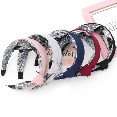 China Environmentally friendly middle wide double layer edge knot hair circle hair ornament new color autumn and summer trend circle hair impact hairpin cloth for sale