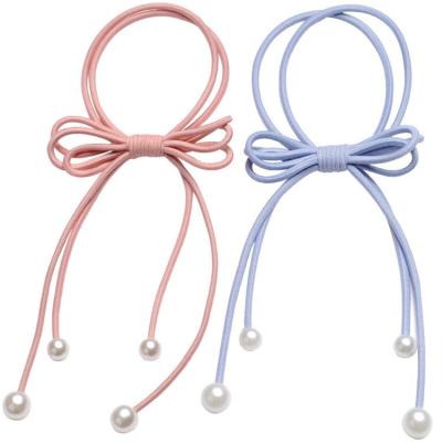 China Popular Factory Customized Headband 12 Pieces Simple Elastic Band Hair Circle Headband Tied Hair Bowknot Hair Rope for sale