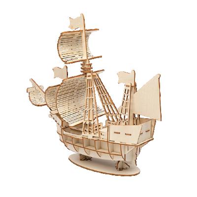 China Custom Wood Diy Ship Art Model Kit Diy Wooden Assembly Toy Folk Wood Crafts Teen Adult for sale