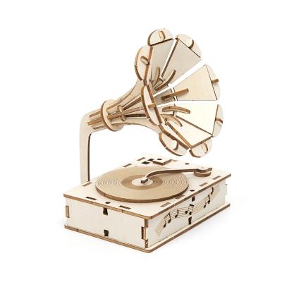 China China High Quality Wood Craft Phonograph Shape Laser Engraving Machine Laser Craft for sale