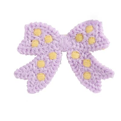 China XUFANG Fashion Wholesale Korean Hair Clips Kids Hair Accessories Pure Color Wool Girls Knitting Hair Clip for sale