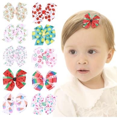 China XUFANG Fashion Children's Soft Polka Dot Windmill Colorful Hair Clip Bowknot Hair Clips Hair Accessories for sale