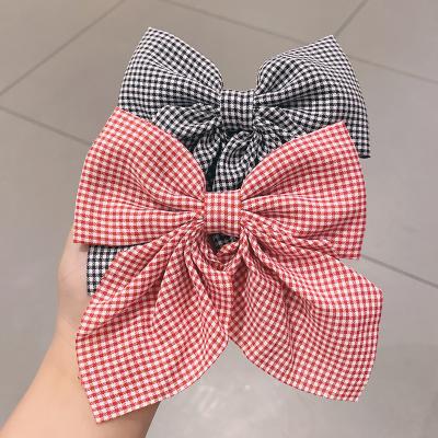 China New XUFANG 2021 Fashion Girls Hair Accessories Sweet Korean Big Bow Hairpins Stylish Hair Clips For Girls for sale