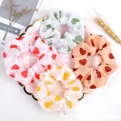 China XUFANG 2021 Fashion Cute Soft Hair Scrunchies Fashion Hair Scrunchies Floral Girls Hair Accessories Girls for sale