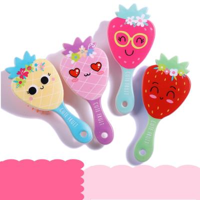 China Wholesale XUFANG Girls Kids Airbag Massage Comb Shape Fruit Shape Hairdressing Comb Cushion Airbag Massage Curly Hair Combs For Girls for sale