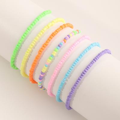 China Wholesale Cute 2022 New XUFANG 7pcs Children's Rice Beads Bracelets Kids Gift Cool Handmade Colorful Bracelets for sale