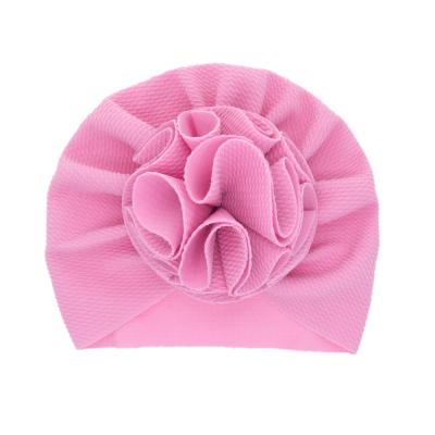 China XUFANG Dobby New Arrival Fashion Children Headwraps Solid Color Comfortable Headband Flowers Large Children Turban Hats for sale