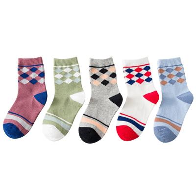 China XUFANG 2021 New Fashion Breathable Combed Korea Cotton Baby Socks Medium Tube Autumn Kids Socks Spring Boys And Girls Socks for sale