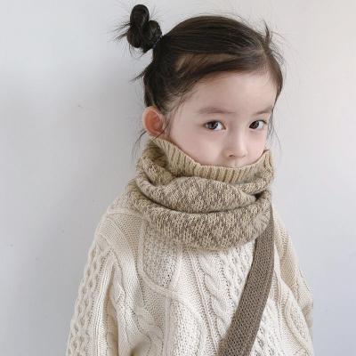 China XUFANG Medium Winter Autumn And Winter Korean Children's Knitted Scarf Boys And Girls Warm Neck Sleeves Wool Knitted Scarf for sale